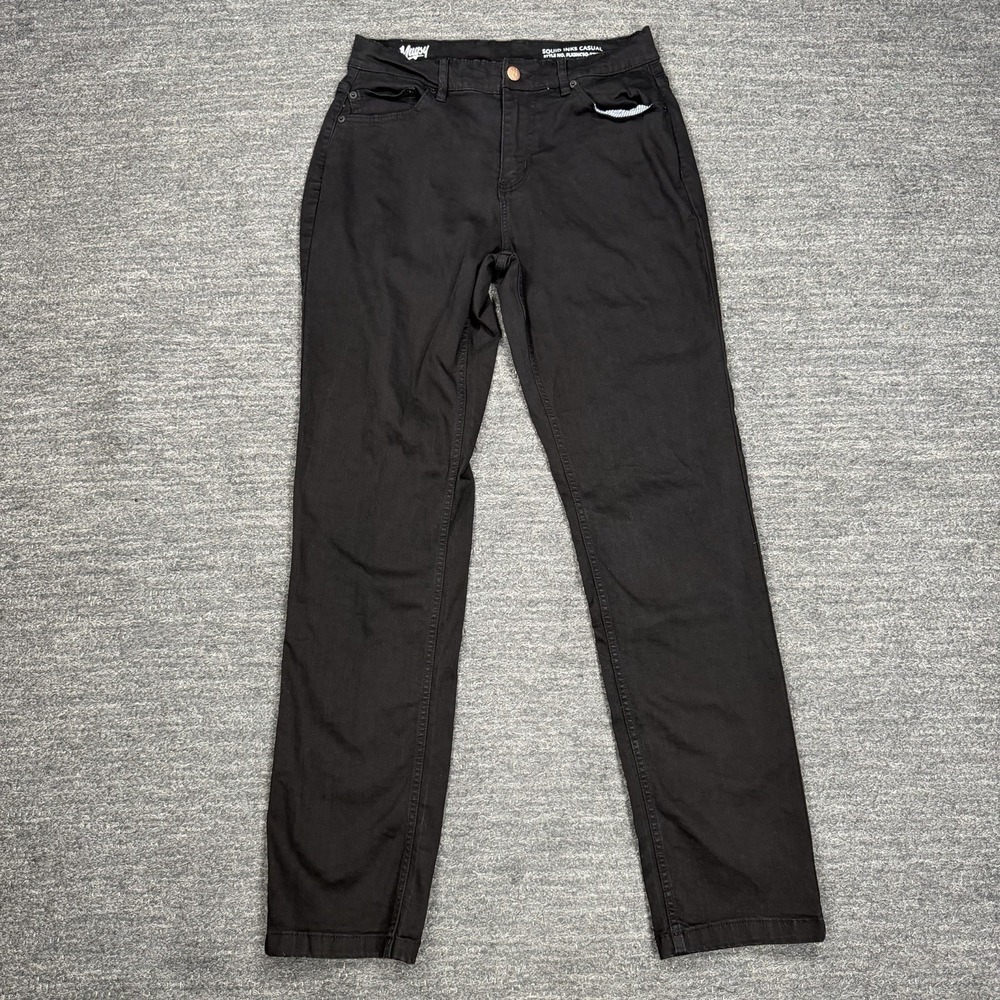 Mugsy Jeans Men 33X34 Black Squid Ink Stretch 5 Pocket Straight Leg Pants Preppy
